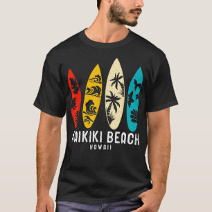 Vintages Waikiki Beach Hawaii Surfboa T-Shirt