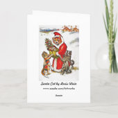 Vintages Wain Sankt kratzt Feiertagskarte (Rückseite)