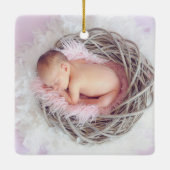 Vintages Waldbaby Keramikornament (Rückseite)