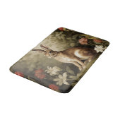 Vintages Waldhollbit im Blumenwald Badematte (Schrägansicht)