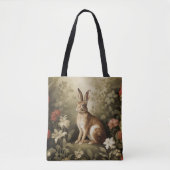 Vintages Waldhollbit im Blumenwald Tasche (Vorderseite)