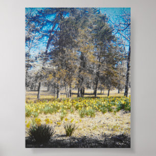 Vintages Waldposter Poster