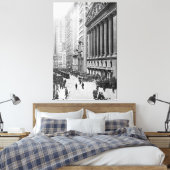 Vintages Wall Street NYC-Foto (1921) Leinwanddruck (Insitu (Schlafzimmer))