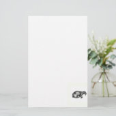 Vintages Walroß, das Entwurfs-Bild-Skizze zeichnet Briefpapier (Stehend Vorderseite)