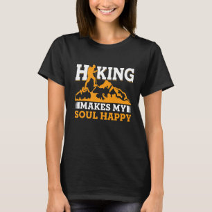 Vintages Wandern macht mein Soul zu einer glücklic T-Shirt