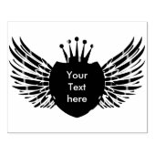 Vintages "Wappen" Golden Wings Gummistempel (Prägung)