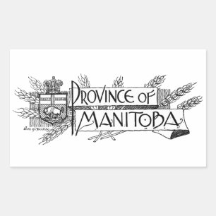 Vintages Wappen Manitobas Rechteckiger Aufkleber
