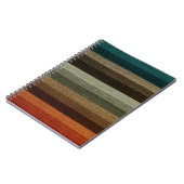 Vintages wärmespieles Muster, Erdtöne Notizblock (Linke Seite)