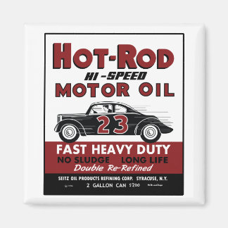 Vintages warmgewalztes Motorölzinn Magnet