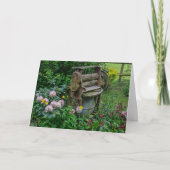 Vintages Waschbecken Landschaftlicher Garten Blume Karte (Vorderseite)