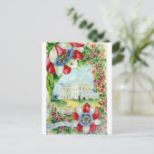 Vintages Washington DC White House Retro Travel Postkarte (Stehend Vorderseite)