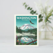 Vintages Washington Postkarte (Stehend Vorderseite)