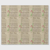 Vintages Wassail Wassail Weihnachtslied Geschenkpapier (Flach)