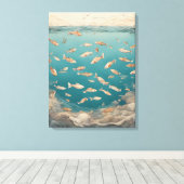 Vintages Wasser Leinwanddruck (Insitu (Holzboden))