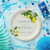 Vintages Wasserfarben Lemons Garten Party Pappteller (Party)