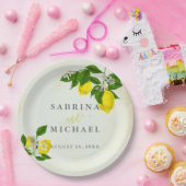 Vintages Wasserfarben Lemons Garten Party Pappteller (Party)