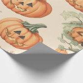 Vintages WasserfarbenHalloween Geschenkpapier (Ecke)