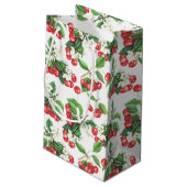 Vintages Wasserfarbenmuster Kleine Geschenktüte (Rückseite Schrägansicht)