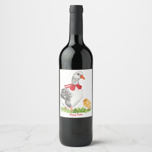 Vintages Wasserfarbenspiel Weinetikett (Vorderseite)