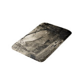 Vintages Wasserrad Badematte (Schrägansicht)