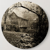 Vintages Wasserrad Button (Vorderseite)