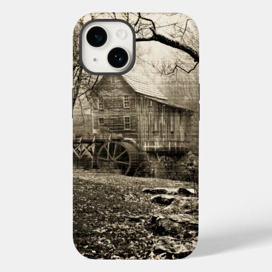 Vintages Wasserrad Case-Mate iPhone Hülle (Rückseite)