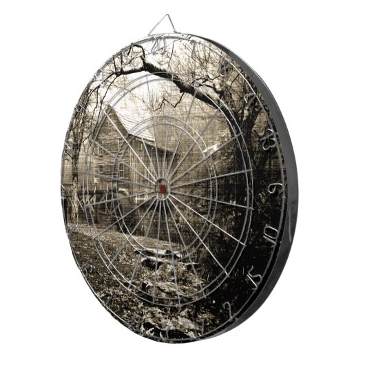 Vintages Wasserrad Dartscheibe (Vorderseite rechts)