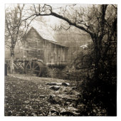 Vintages Wasserrad Fliese (Vorderseite)