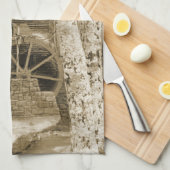 Vintages Wasserrad Geschirrtuch (Viertel Falte)