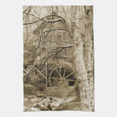 Vintages Wasserrad Geschirrtuch (Vertikal)