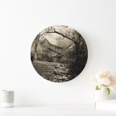 Vintages Wasserrad Große Wanduhr (Zuhause)