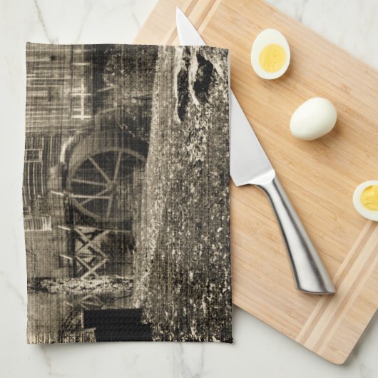 Vintages Wasserrad Handtuch (Viertel Falte)