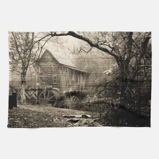 Vintages Wasserrad Handtuch (Horizontal)