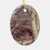 Vintages Wasserrad Keramik Ornament (Hinten)