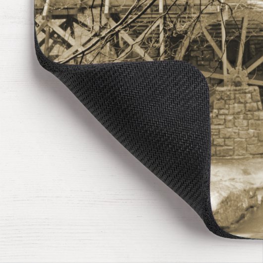 Vintages Wasserrad Mousepad (Ecke)