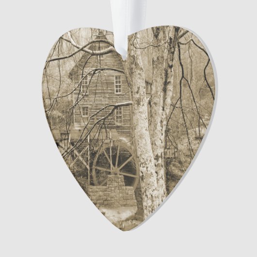 Vintages Wasserrad Ornament (Vorderseite)