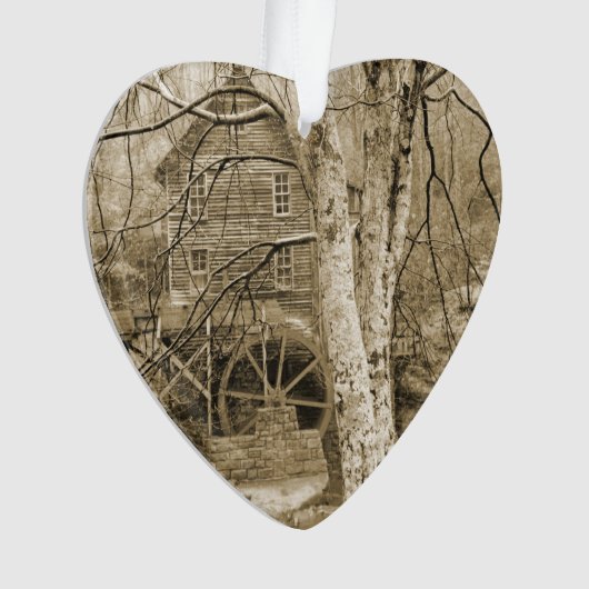 Vintages Wasserrad Ornament (Vorderseite)