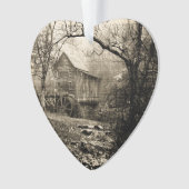 Vintages Wasserrad Ornament (Vorderseite)