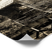 Vintages Wasserrad Poster (Ecke)