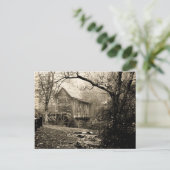 Vintages Wasserrad Postkarte (Stehend Vorderseite)