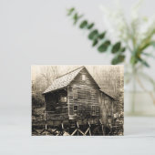 Vintages Wasserrad Postkarte (Stehend Vorderseite)