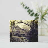 Vintages Wasserrad Postkarte (Stehend Vorderseite)