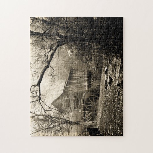 Vintages Wasserrad Puzzle (Vertikal)