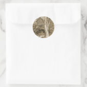 Vintages Wasserrad Runder Aufkleber (Tasche)