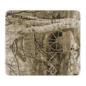 Vintages Wasserrad Schneidebrett (Vorderseite)