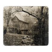 Vintages Wasserrad Schneidebrett (Vorderseite)