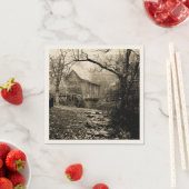 Vintages Wasserrad Serviette (Beispiel)