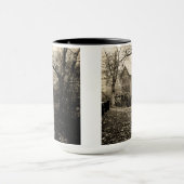Vintages Wasserrad Tasse (Zentrum)