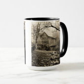 Vintages Wasserrad Tasse (VorderseiteRechts)