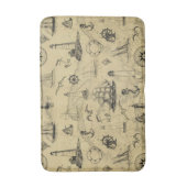 Vintages Wasserschiff Ankerküste Décor Badematte (Vorderseite Vertikal)